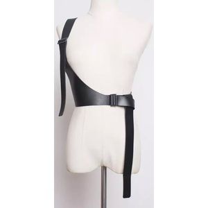 ▪️Black vegan leather waist harness / belt▪️